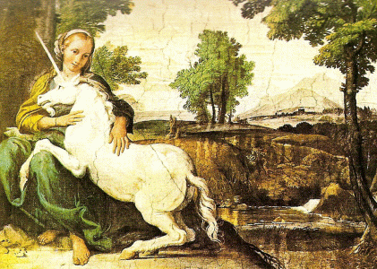 Pin, XVII, Domenichino o Tampiavi El, Muchacha con el Unicornio, Palazzo Farnese, Roma