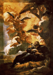 Pin, XVII, Gaulli Giovanni Battista o Il Baciccia, Visin de S Francisco Xavier, olo-lienzo, Picture Gallery, Vatocano, Roma, 1662 