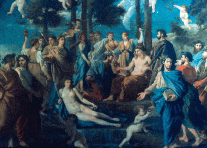 Pin, XVII, Poussin, Nicals, El Parnaso, M. del Prado, Madrid