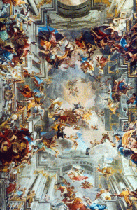 Pin, XVII, Pozzo, Andrea, Fresco de la Gloria de San Ignacio, Iglesia de Jess, Roma