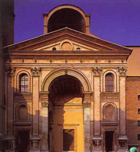 Arq, XV, Alberti, Len, Iglesia de San Andrs, exterior, fachada principal, Mantua, 1472