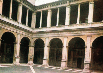Arq, XV, Bramante, Donato, Iglesia de Santa Mara de la Paz, interior, claustro, 1500-1504