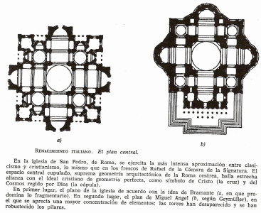 Arq, XVI, Bramante, Donato, Baslica de San Pedro, planta, PROYECTO,  Roma, 1506