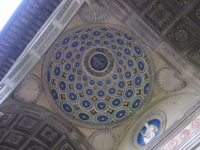 Pin, XV, Bruneleschi, Fipippo, Capilla Pazzi, interior, Boveda del atrio, Florencia, 1429-1444