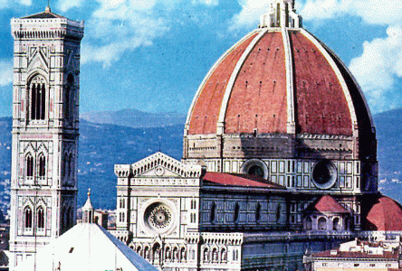 Arq, XV, Brunelleschi, Filipoo, Catedral de Santa Mara in Fiore, exterior, detalle, Florencia, 1296-1418