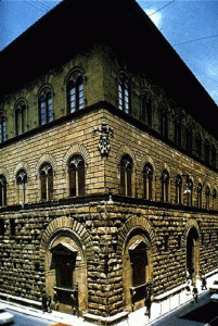 Arq, XV, Micelozzo di BArtolomeo, Michelozzi, Palacio de los Mdici-Ricardi, Florencia, exterior, fachada,  detalle,  1444