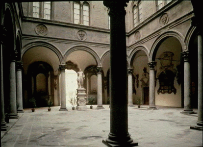 Arq, XV, Michelozzo di Bartolomeo, Michelozzi, Palacio Mdici Ricardi, interior, detalle, Florencia, 1444