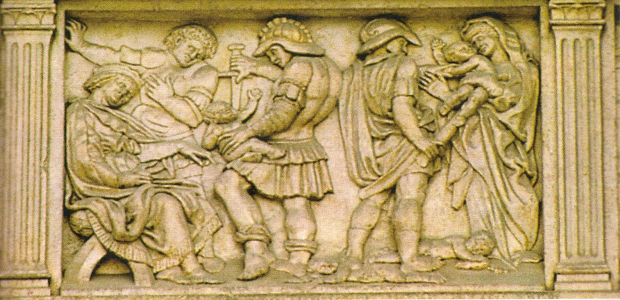 Esc, XV, Quercia, Jacopo Della, Portal de la  Iglesia de San Petronio, Bolonia,1425-1438