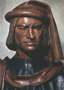 Esc, Verrochio, Andrea, Lorenzo de Mdici, terracota pintada, 1480