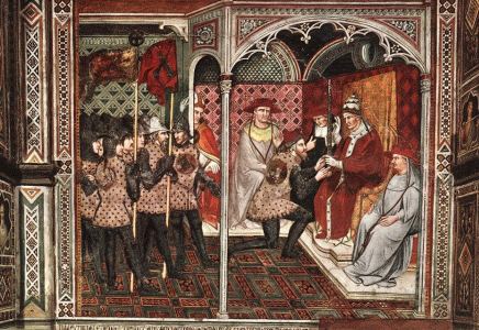 Pin, XV, Aretino, Spinello, Storie de Alessandro III, Palacio Comunale, Siena, 1407