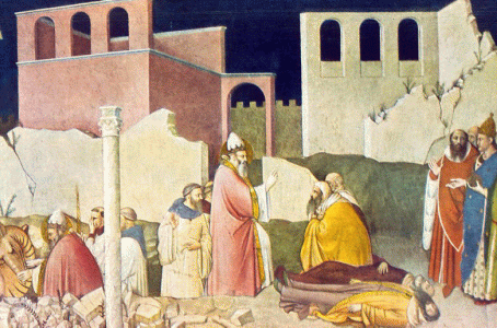 Pin, XIV, Masso di Banco, Murales de San Silvestre, Iglesia de la Santa Cruz, Florencia, 1335-1341
