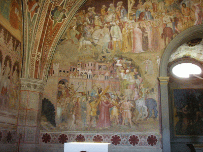 Pin, XIV, Bonaiuti, Andrea, Camino del Calvario, Capilla de los Espaoles, Santa Mara Novella, Florencia, 1343-1377