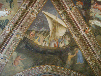 Pin, XIV, Bonaiuti, Andrea, La barquilla, Capilla de los Espaoles, Santa Mara Novella, Florencia, 1343-1377
