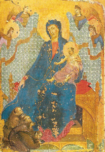 Pin, XIV, Duccio di Bounisegna, Virgen de los franciscanos, Pinacoteca Nacional, Siena, 1300