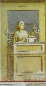 Pin, XIV, Giotto di Bondone, La Prudencia, Capella Scrovegni, Padua, 1302-1305