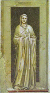 Pin, XIV, Giotto di Bondone, La Templanza, Capella Scrovegni, Padua, 1302-1305