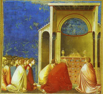 Pin, XIV, Giotto di Bondone, La oracin de los pretendientes, Capella Scrovegni, Padua, 1302-1305