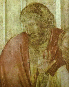 Pin, XIV, Giotton di Bondone, La resurreccin de Drusiana, detalle, Iglesia de la Santa Cruz, Florencia, 1318-1329