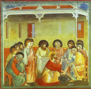 Pin, XIV, Giotto di Bondone, Lavatorio de los pies, Capella Scroveni, Padua, 1304-1306