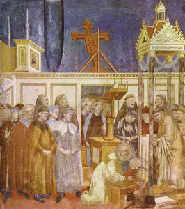 Pin, XIV, Giotto de Bondone, Muerte del caballero de Celano, 1295-1300