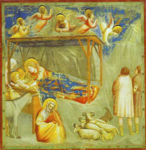 Pin, XIV, Giotto di Bondone, Natividad y adoracin de los pastores, Capilla Scrovegni, Padua, 1304-1306