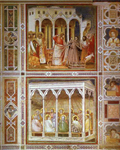 Pin, XIV, Giotto di Bondone , Pentecosts, Capella Scrovegni, Padua, 1304-1306