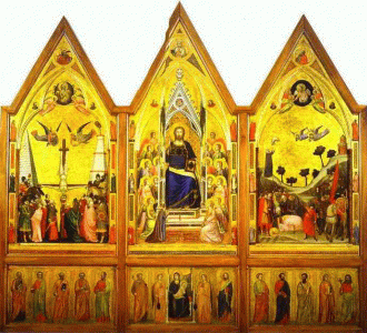 Pin, XIV, Giotto di Bondone, Polptico Stefaneschi, Galera del Vaticano, 1330