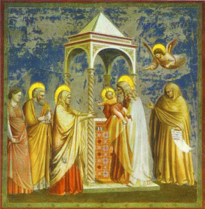 Pin, XIV, Gioto di Bondone, Presentacin de Jess en el templo, Capilla Scrovegni, Padua, 1304-1306