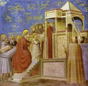 Pin, XIV, Giotto di Bondone, Presentacin en el templo, Copill a Scrovegni, Padua, 1304-1306