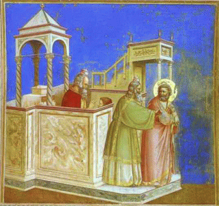 Pin, XIV, Giotto di Bondone, Rechazo del sacrificio de Joaqun, Capilla Scrovegni, Padua, 1302-1305