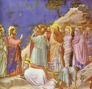 Pin, XIV, Giotto di Bondone, Resurreccin de Lzaro, Capilla Crovegni, Padua, 1304-1306