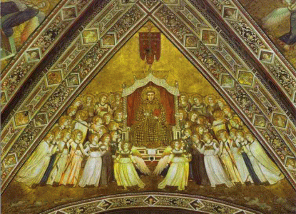 Pin, XIV, Giotto di Bondone, San Francisco glorificado, Baslica de San Francisco, iglesia menor, Ass, 1316-1319