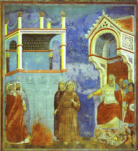 Pin, XIV, Giotto di Bondone, San Francisco ante el sultn, Asis, 1300