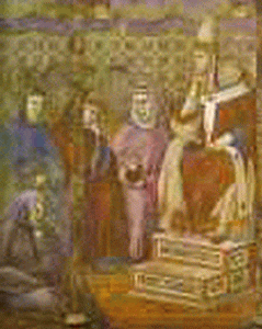 Pin, XIV, Giotto di Bondone, Sermn de Honorio III, detalle, 1295-1300