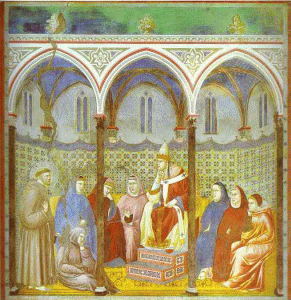 Pin, XIV, Giotto di Bondone, Sermn de Honorio III, 1295-1300