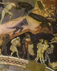 Pin, XIV, Giotto di Bondone, Ultimo Juicio, detalle, Capella Scrovegni, Padua, 1304-1306