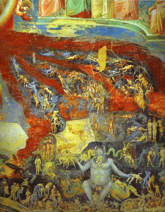 Pin, XIV, Giotto di Bondone, Ultimo Juicio, detalle, Capella Scrovegni, Padua, 1304-1306