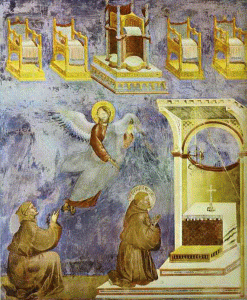 Pin, XIV, Giotto di Bondone, Visin de los tronos, 1295-1300