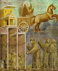 Pin, XIV, Giotto di Bondone, Visin del carro de fuego, 1295-1300