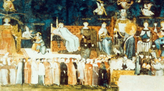 Pin, XIV, Lorenzetti, Ambrogio, Alegora del buen gobierno, Palazzo Municipal, Siena, 1337-1340