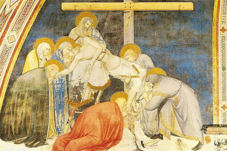 Pin, XIV, Lorenzetti, Pietro, El Descendimiento, Baslica de San Francisco, Asis, 1320-1330