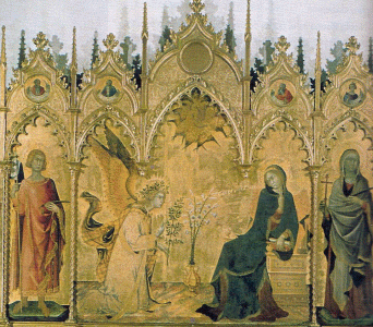Pin, XIV, Martini, Simone, Anunciacin,  polptico,  M. Uffizi, Florencia, 1333