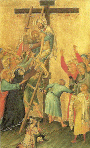 Pin, XIV, Martini, Simone, El Descendimiento, Museum voor Schone, Kunsten, Amberes, Blgica, 1315