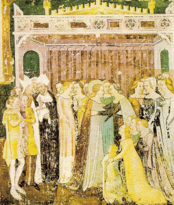Pin, XIV, Tommaso da Modena, Despedida de Santa Ursula, M. Cvico, Treviso, 1355-1358