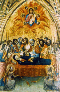 Miniaturas, XIV, Trnsito de la Virgen, Escuela de Siena, Mediados del Siglo