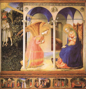 Pin, XV, Angelico, Fra, La Anunciacin, M. del Prado, Madrid, Espaa, 1431-1435