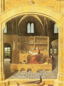 Pin, XV, Antonello da Messina, San Jernimo en el estudio, National Gallery, Londres, 1456 