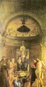Pin, XV, Bellini, Giovanni, Sacra conversazione, Galera de la Academia, Venecia, 1487-1488