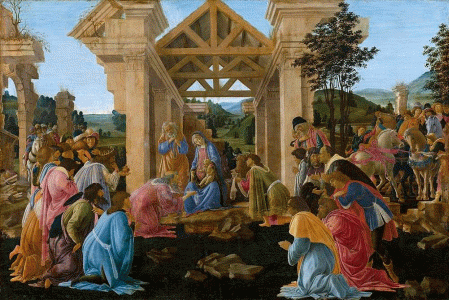 Pin, XV, Botticelli, Sandro, Adoracin de los Reyes, National Gallery of Art, Wasingthon, USA, 1481-1482