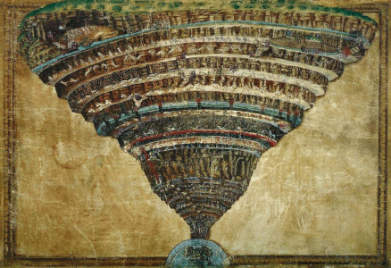 Pin, XV, Botticelli, Sandro, El Infierno de Dante, Biblioteca Vaticana, Roma, 1490-1495
